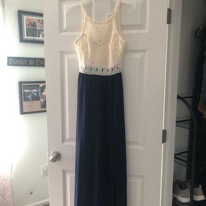 Blue and white size small maxi dress